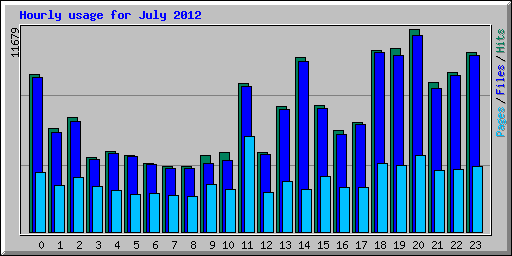Hourly usage for July 2012