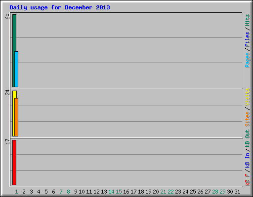 Daily usage for December 2013