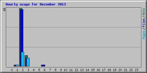 Hourly usage for December 2013