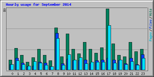 Hourly usage for September 2014