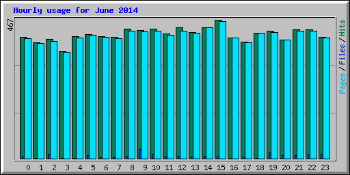 Hourly usage for June 2014