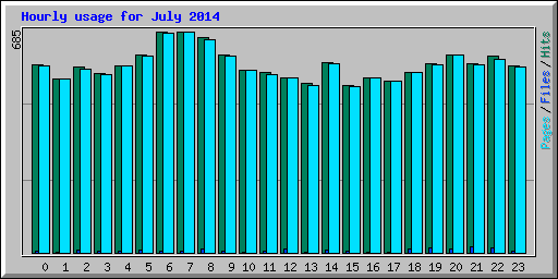 Hourly usage for July 2014