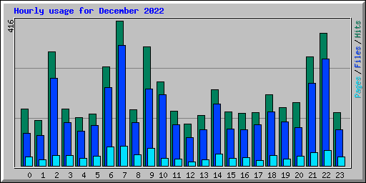 Hourly usage for December 2022