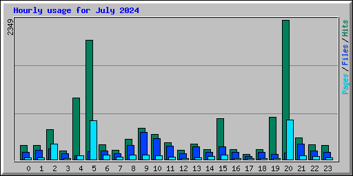 Hourly usage for July 2024