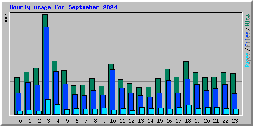 Hourly usage for September 2024