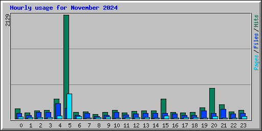 Hourly usage for November 2024