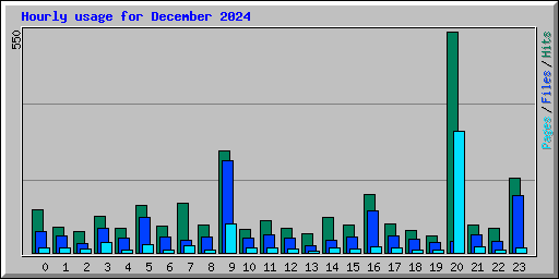 Hourly usage for December 2024