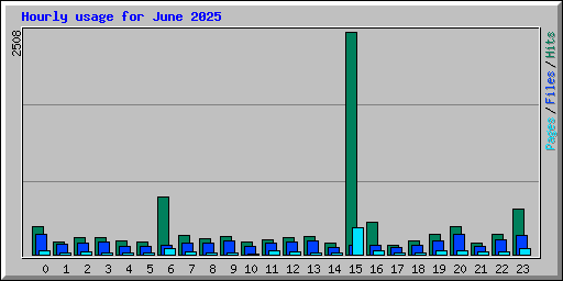 Hourly usage for June 2025