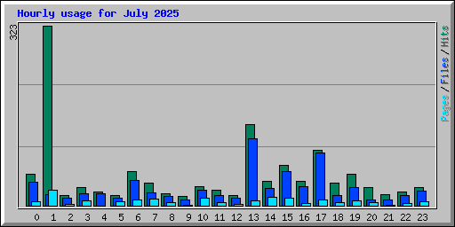 Hourly usage for July 2025