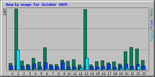 Hourly usage for October 2025