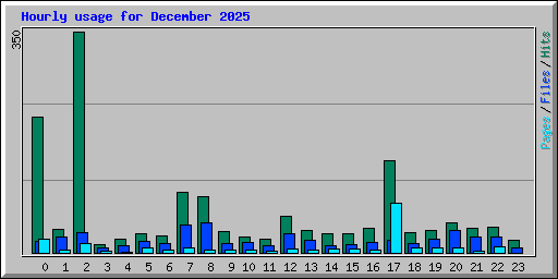 Hourly usage for December 2025