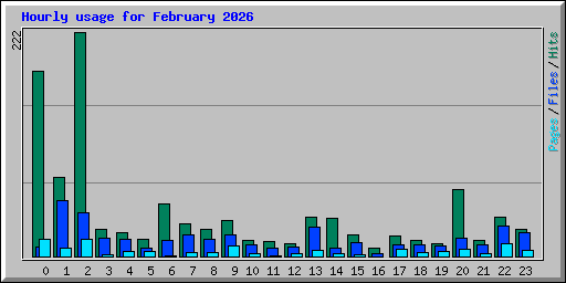 Hourly usage for February 2026