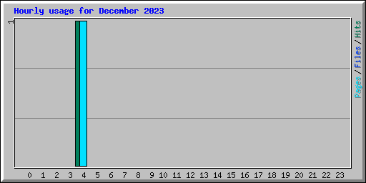 Hourly usage for December 2023