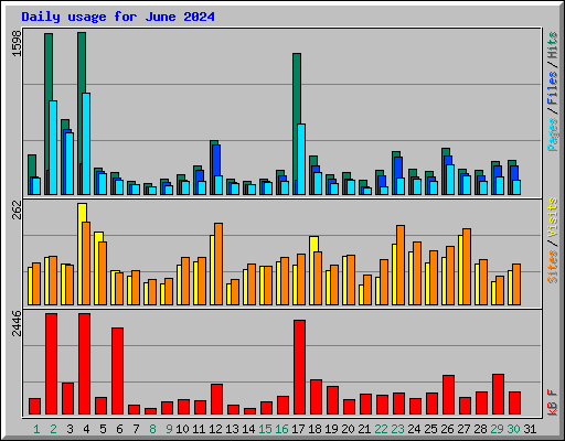 Daily usage for June 2024