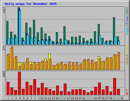 Daily usage for November 2025