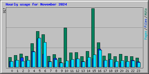 Hourly usage for November 2024