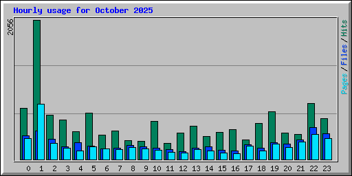 Hourly usage for October 2025