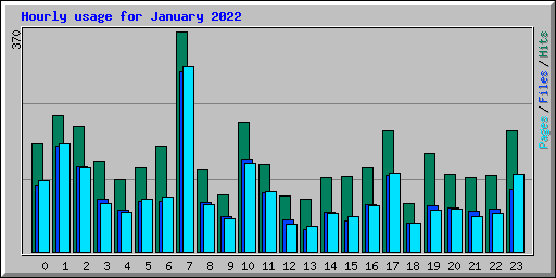 Hourly usage for January 2022