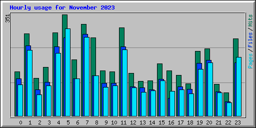 Hourly usage for November 2023