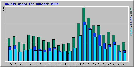 Hourly usage for October 2024