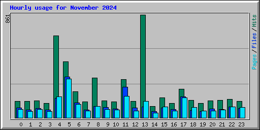 Hourly usage for November 2024