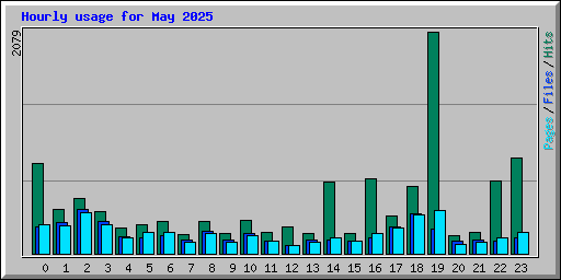 Hourly usage for May 2025