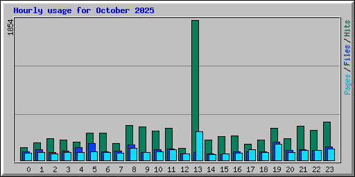 Hourly usage for October 2025