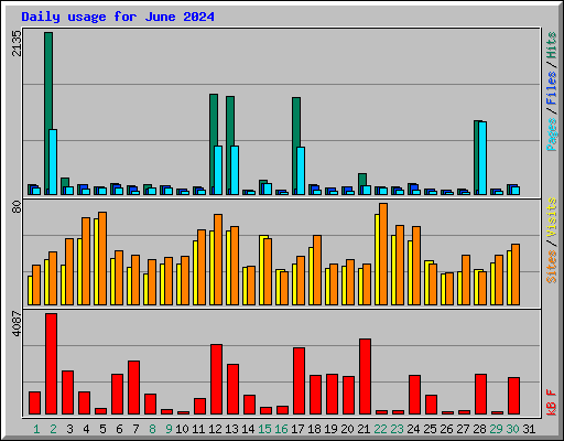 Daily usage for June 2024