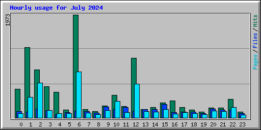 Hourly usage for July 2024