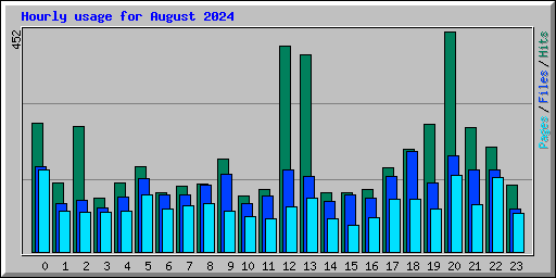 Hourly usage for August 2024