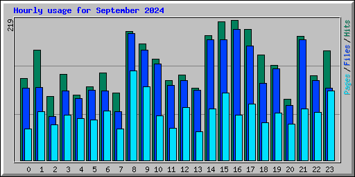 Hourly usage for September 2024