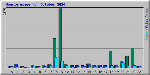 Hourly usage for October 2024