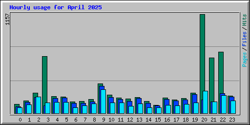 Hourly usage for April 2025