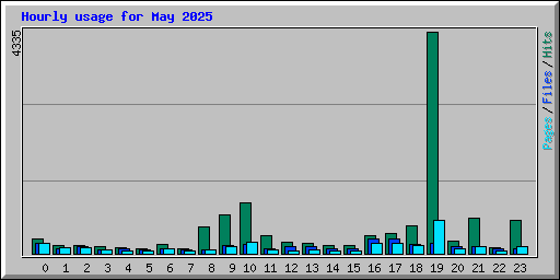 Hourly usage for May 2025