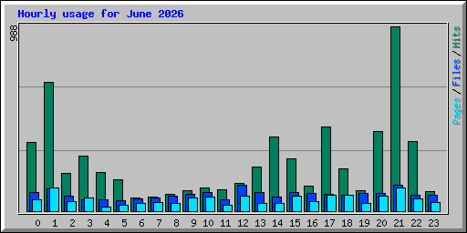 Hourly usage for June 2026
