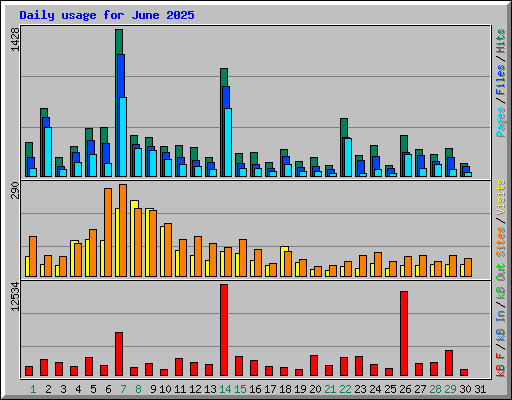 Daily usage for June 2025