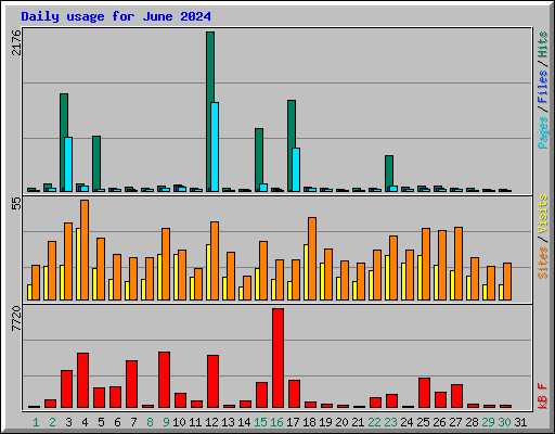 Daily usage for June 2024