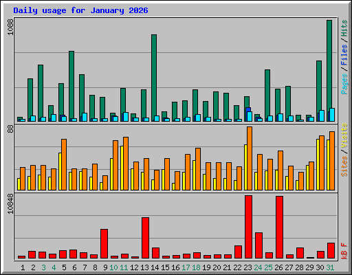 Daily usage for January 2026