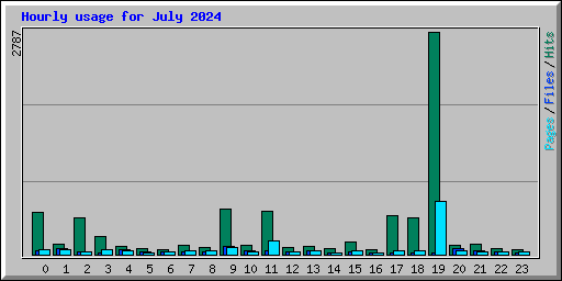 Hourly usage for July 2024