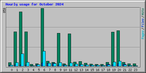 Hourly usage for October 2024