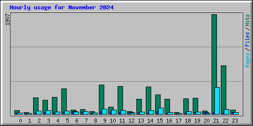 Hourly usage for November 2024