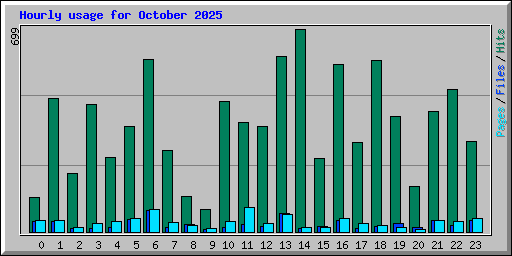 Hourly usage for October 2025