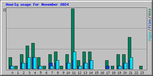 Hourly usage for November 2024