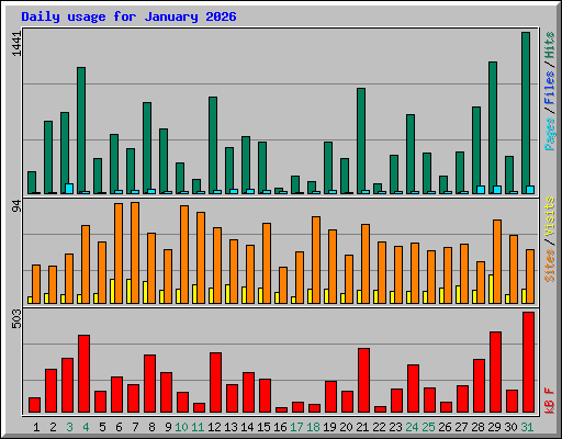 Daily usage for January 2026