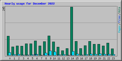 Hourly usage for December 2022