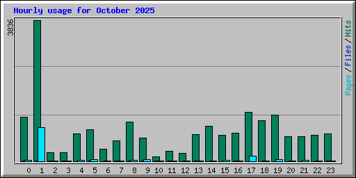 Hourly usage for October 2025