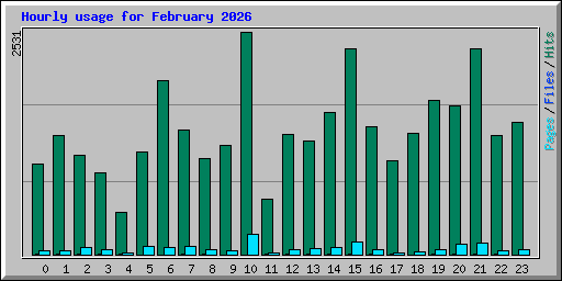 Hourly usage for February 2026