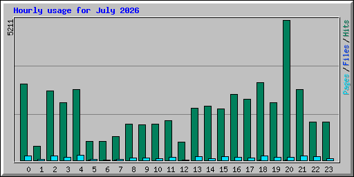 Hourly usage for July 2026