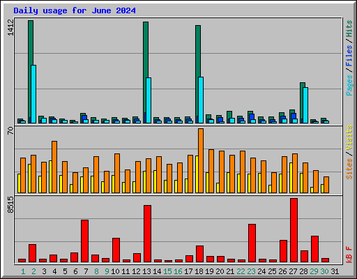 Daily usage for June 2024