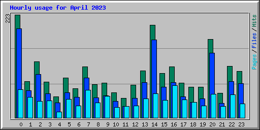 Hourly usage for April 2023